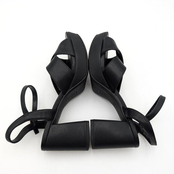 Reaction Kenneth Cole Reeva Platform Sandals Women's Black Size US8 EU39 - Picture 5 of 14